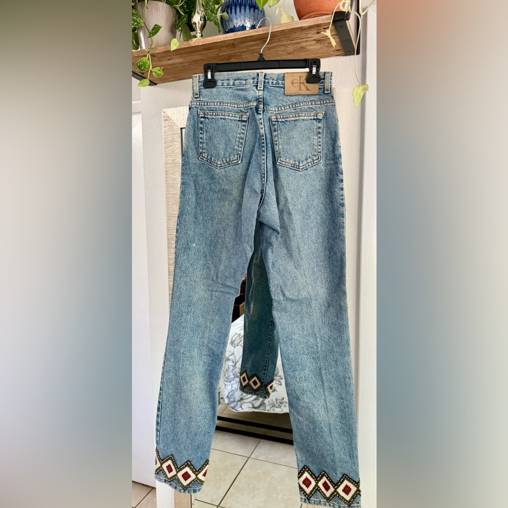 Calvin Klein Vintage Embroidered‎ denim jeans